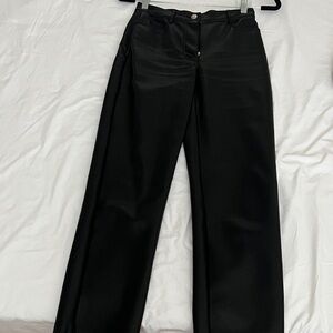 Aritzia - Wilfred Black Faux Leather Pants